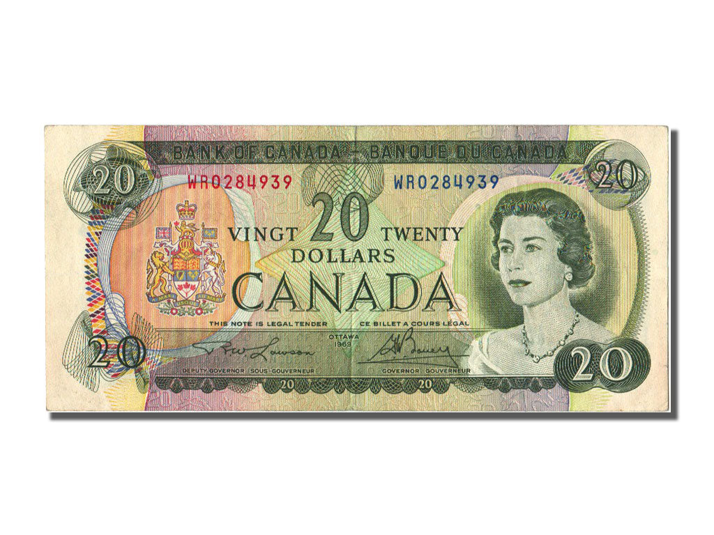 Canada, 20 Dollars, 1969, KM #89b, EF(40-45), WR
