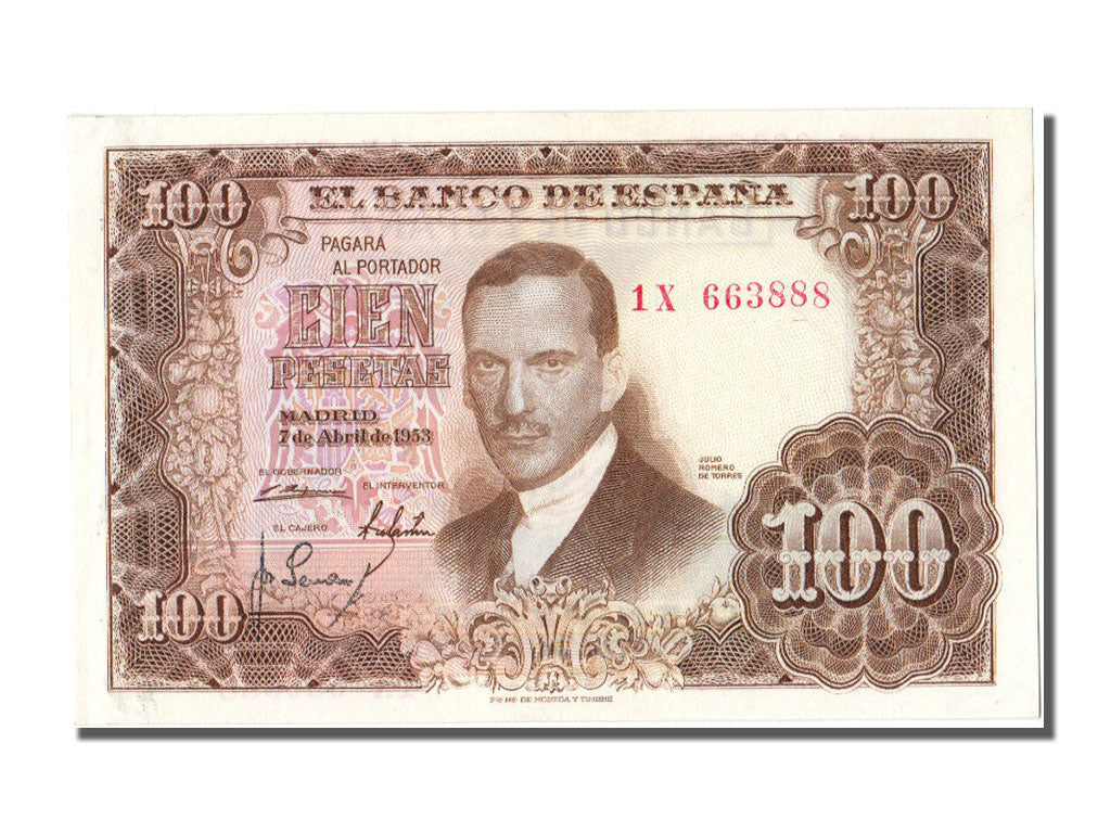 Billete, 100 Pesetas, 1953, España, 1953-04-07, UNC