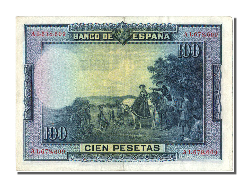 Billete, 100 Pesetas, 1928, España, MBC