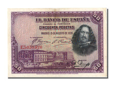 Spain, 50 Pesetas, 1928, KM #75b, 1928-08-15, EF(40-45), E