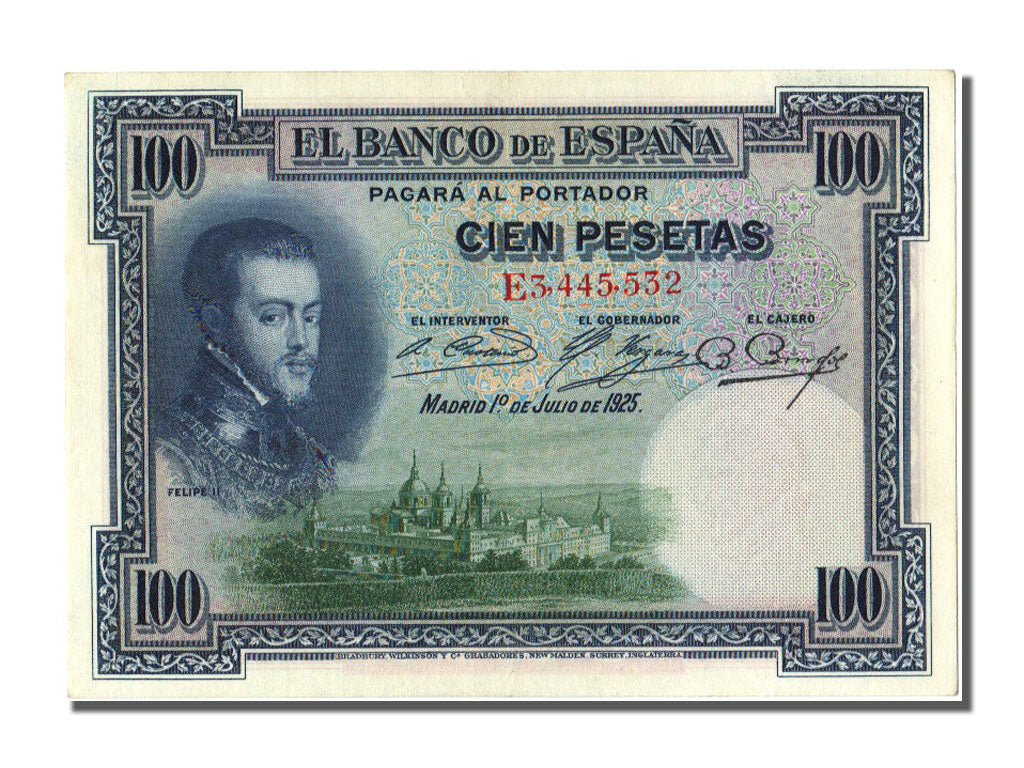 Spain, 100 Pesetas, 1925, KM #69c, 1925-07-01, UNC(60-62), E