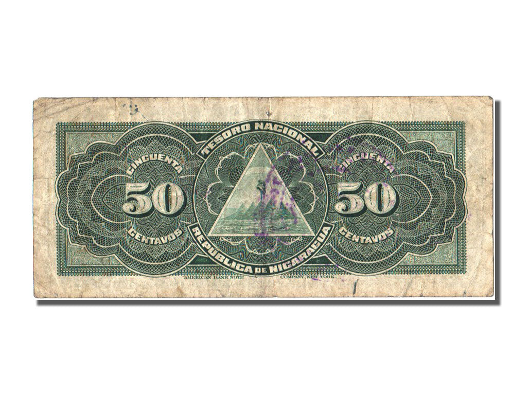 Nicaragua, 50 Centavos, 1910, VF(20-25)