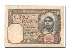 Algeria, 5 Francs, 1926, 1926-02-20, EF(40-45), Q