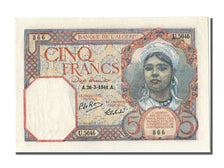 Algeria, 5 Francs, 1941, KM #77b, 1941-03-26, UNC(63), U