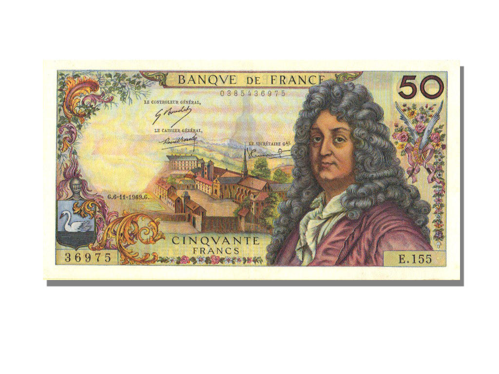 Banconote, Francia, 50 Francs, 50 F 1962-1976 ''Racine'', 1969, 1969-11-06