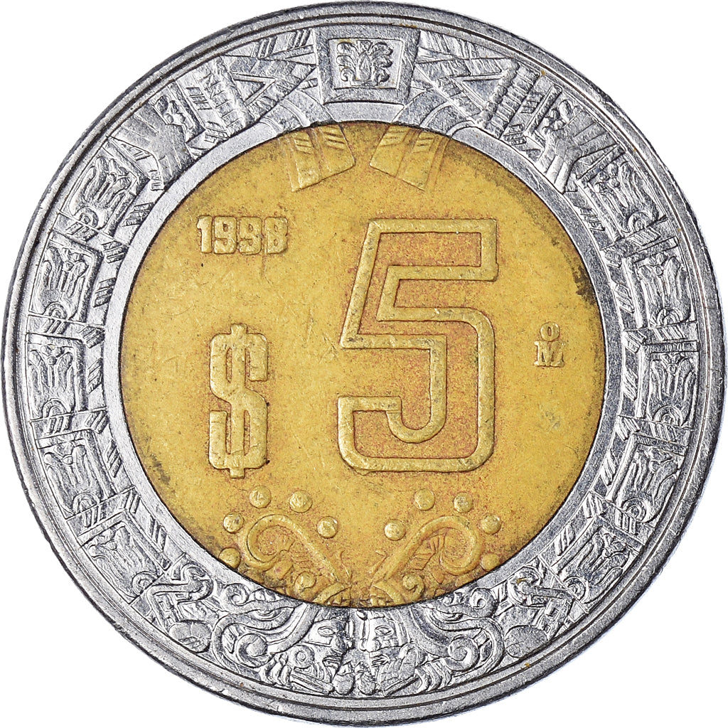 Monnaie, Mexique, 5 Pesos, 1998