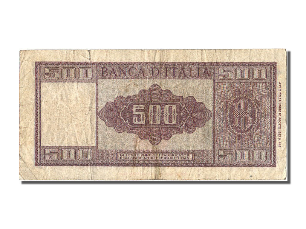 Italy, 500 Lire, 1947, KM #80a, 1947-03-20, VF(30-35), N