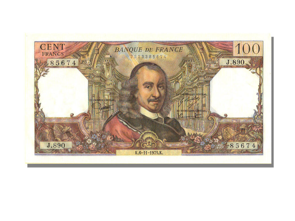 Banknote, France, 100 Francs, 100 F 1964-1979 ''Corneille'', 1975, 1975-11-06