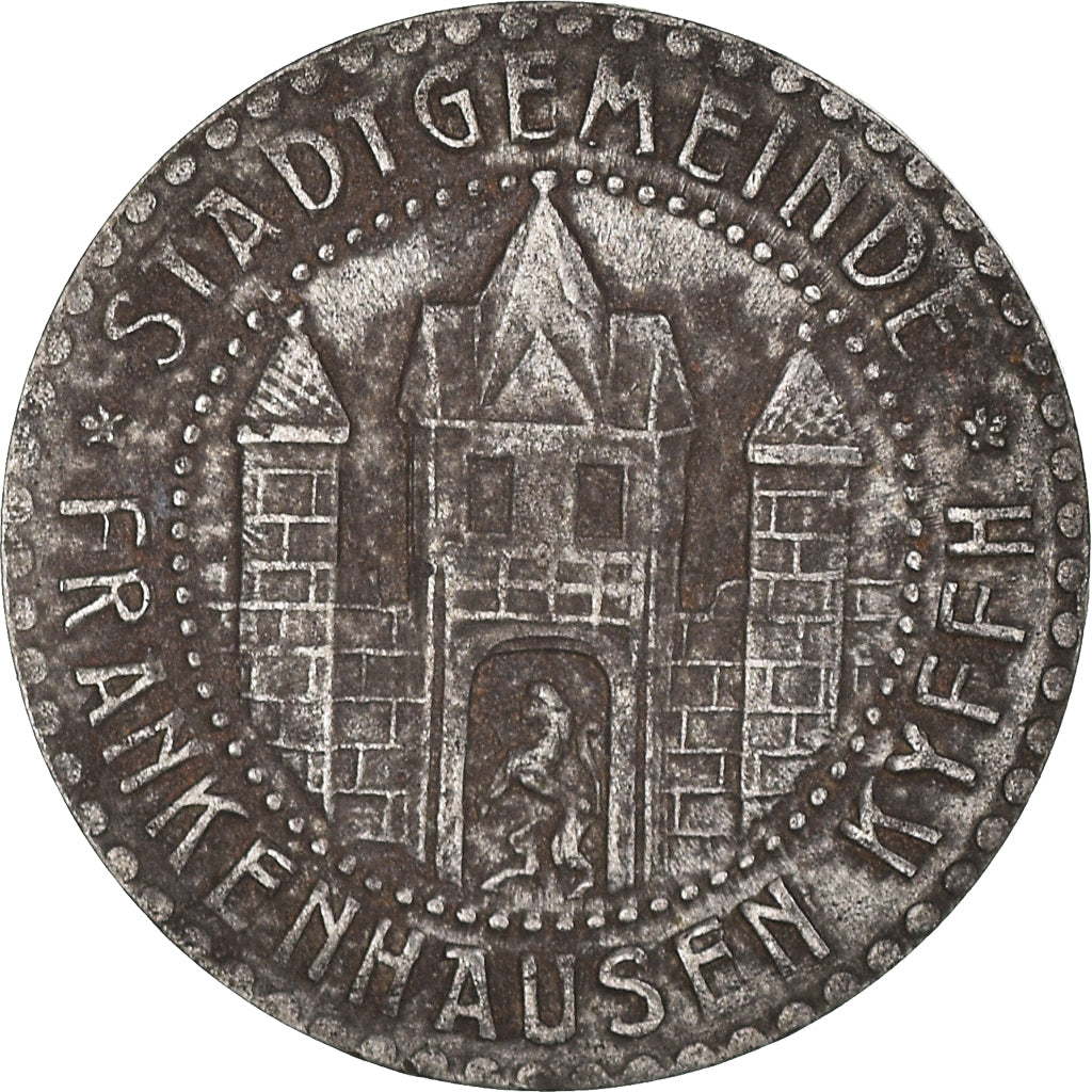 Munten, Duitsland, Frankenhausen, Kleingelgersatzmarke, 5 Pfennig, ZF, Iron