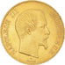 Moneta, Francia, Napoleon III, 100 Francs, 1858, Paris, BB, Oro, KM:786.1