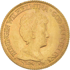 Coin, Netherlands, Wilhelmina I, 10 Gulden, 1917, MS(63), Gold, KM:149