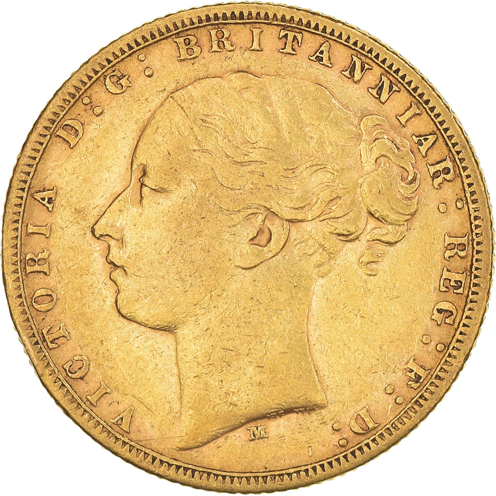Coin, Australia, Victoria, Sovereign, 1876, Melbourne, EF(40-45), Gold, KM:7