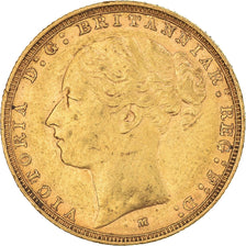 Coin, Australia, Victoria, Sovereign, 1885, Melbourne, EF(40-45), Gold, KM:7