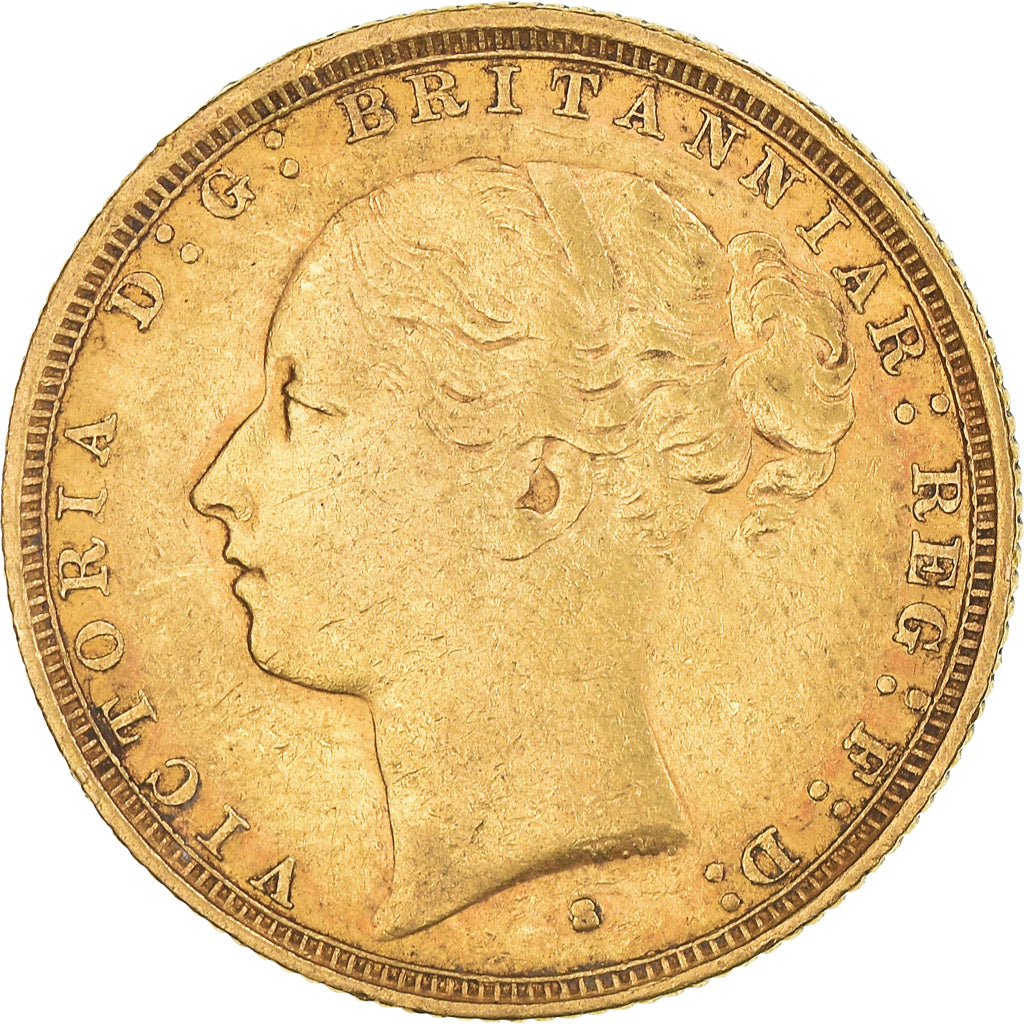 Coin, Australia, Victoria, Sovereign, 1886, Sydney, EF(40-45), Gold, KM:7