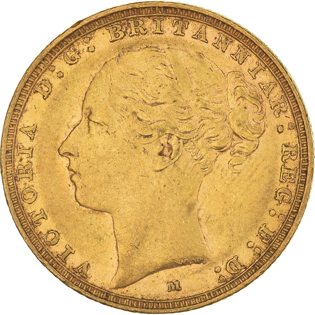 Monnaie, Australie, Victoria, Sovereign, 1887, Melbourne, TTB, Or, KM:7