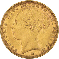 Monnaie, Australie, Victoria, Sovereign, 1887, Melbourne, TTB, Or, KM:7