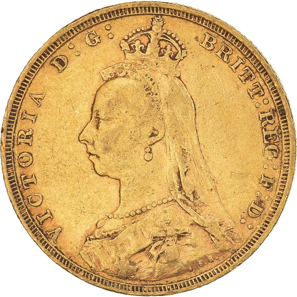 Coin, Australia, Victoria, Sovereign, 1888, Sydney, EF(40-45), Gold, KM:10
