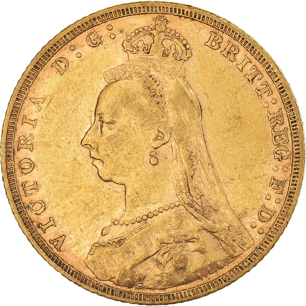 Moneta, Australia, Victoria, Sovereign, 1889, Melbourne, BB, Oro, KM:10