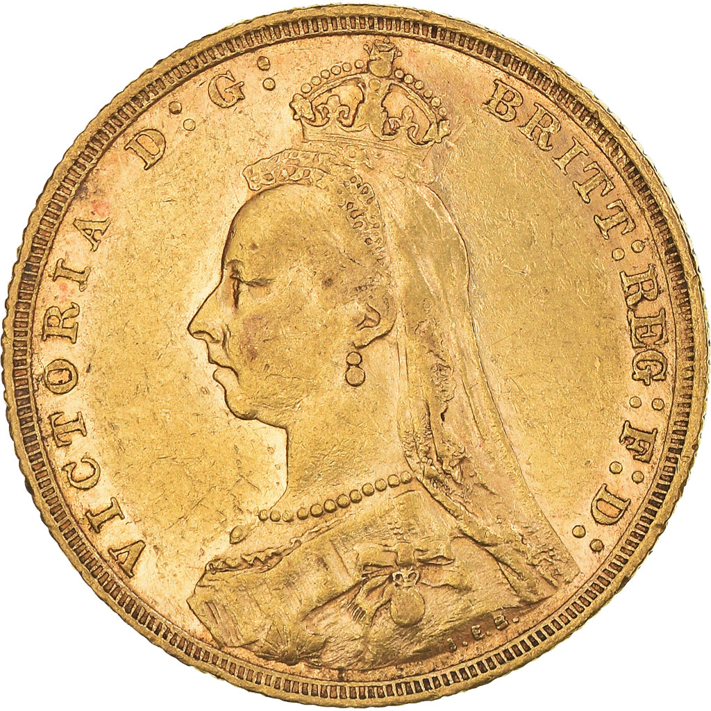 Coin, Australia, Victoria, Sovereign, 1893, Sydney, EF(40-45), Gold, KM:10