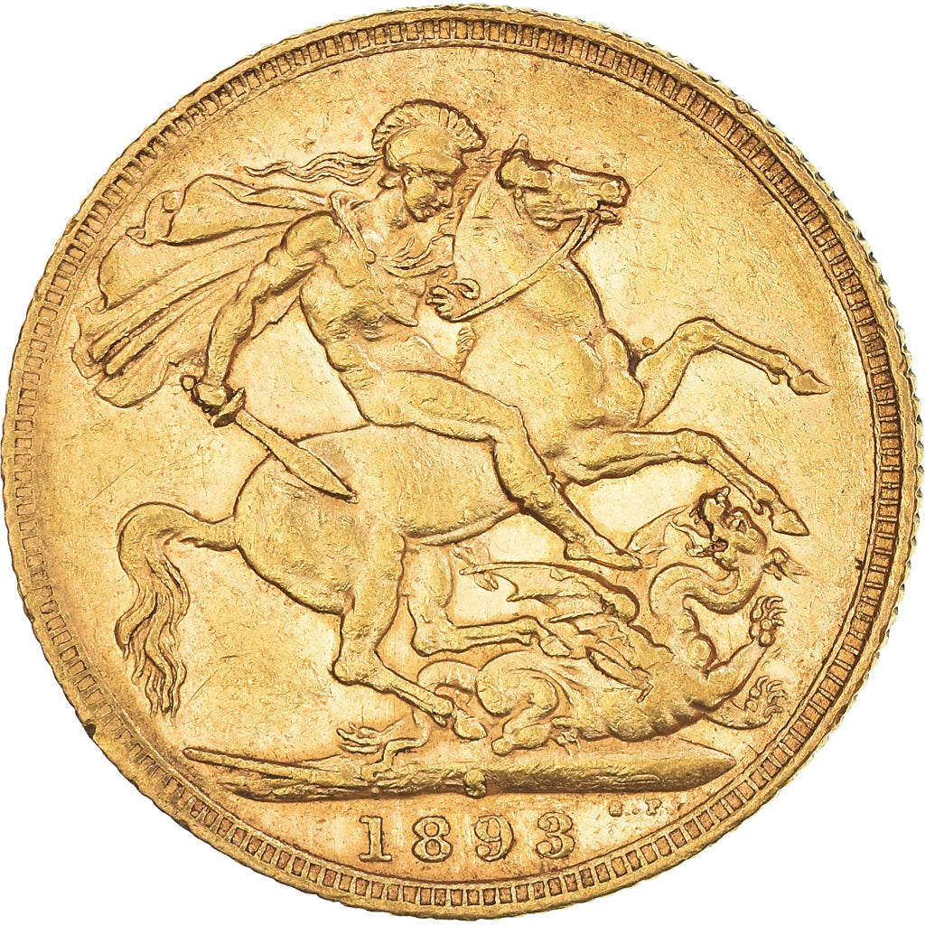 Coin, Australia, Victoria, Sovereign, 1893, Sydney, EF(40-45), Gold, KM:10