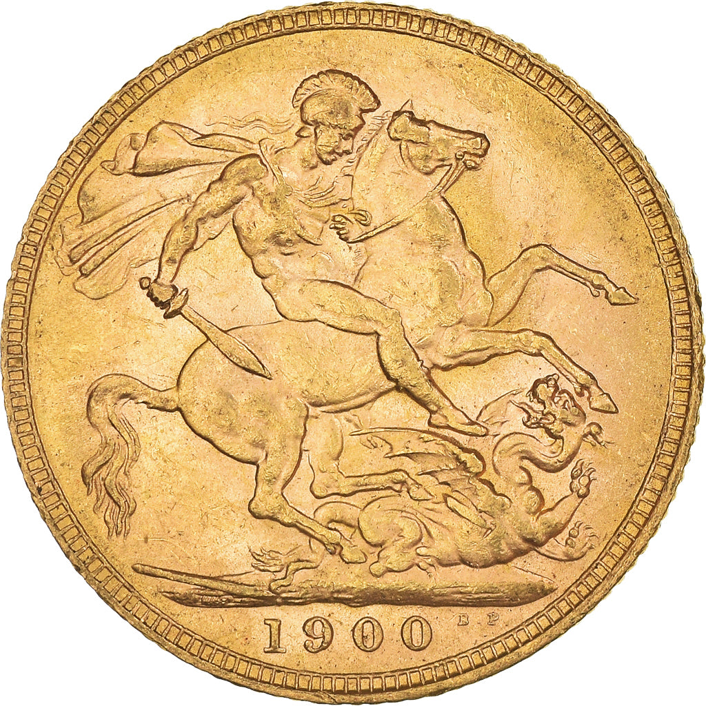 Coin, Great Britain, Victoria, Sovereign, 1900, AU(55-58), Gold, KM:785