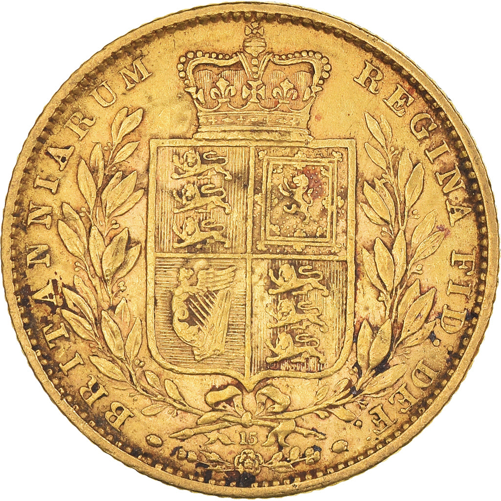 Monnaie, Grande-Bretagne, Victoria, Sovereign, 1863, TTB, Or, KM:736.2