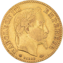 Munten, Frankrijk, Napoleon III, 10 Francs, 1865, Paris, FR+, Goud, KM:800.1
