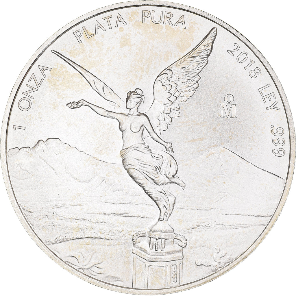 Moneda, México, Libertad, 1 Onza, 2018, Bullion, SC+, Plata