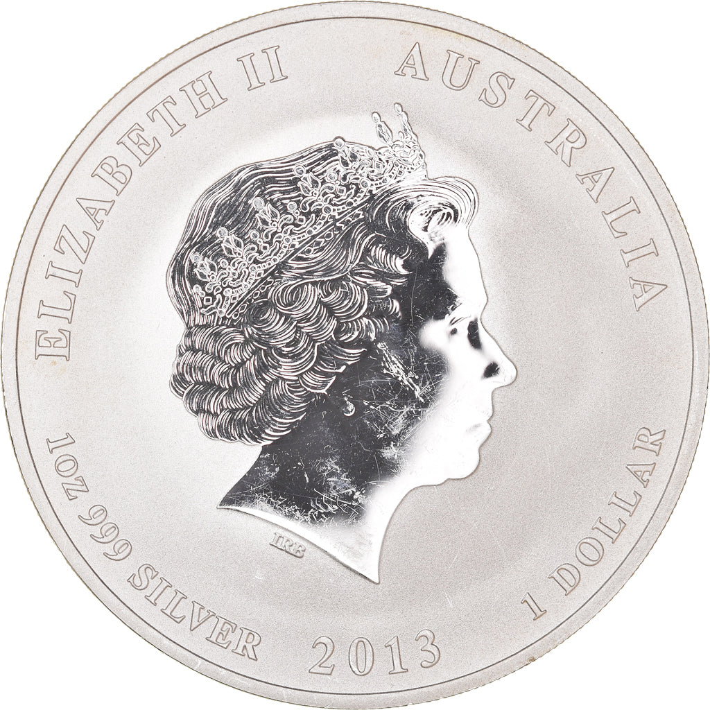 Moneda, Australia, Elizabeth II, Dollar, 2013, Perth, Year of the Snake, SC