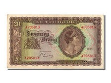 Luxembourg, 20 Frang, 1943, KM #42a, EF(40-45), A