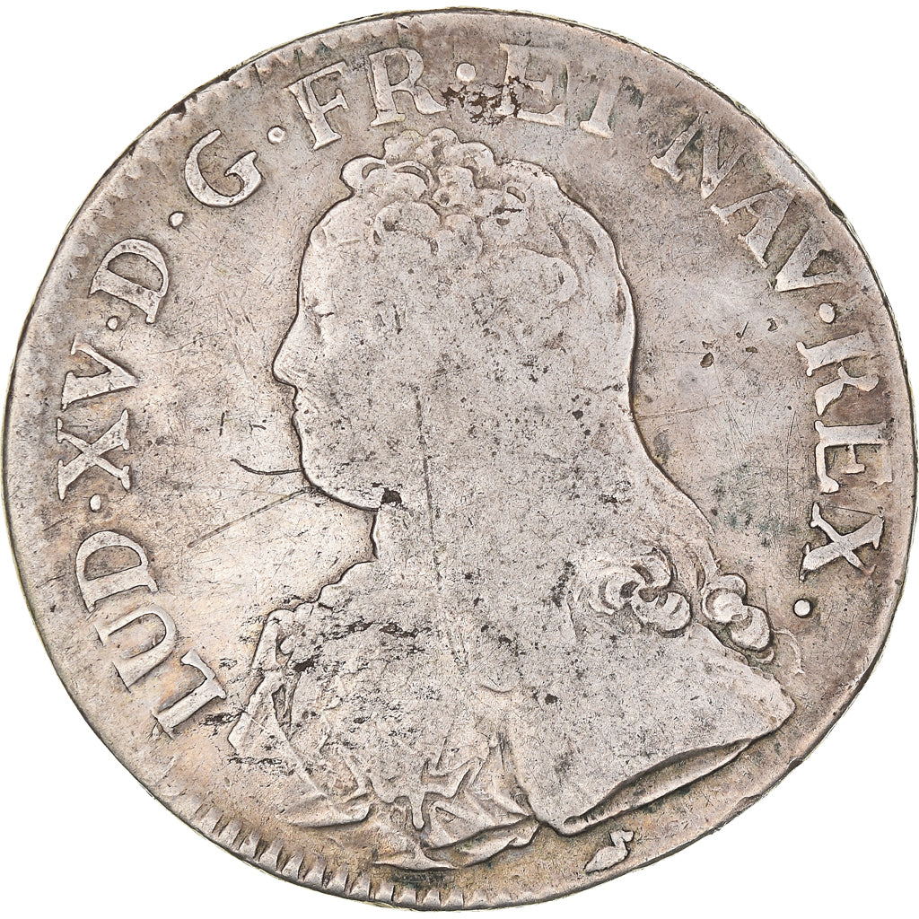 Monnaie, France, Louis XV, Ecu aux branches d'olivier, 1726, Bourges, TB