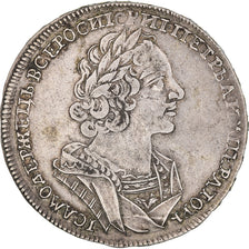 Coin, Russia, Peter I, Rouble, 1725, Moscow, Rare, EF(40-45), Silver, KM:162.5