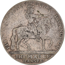 Munten, Noorwegen, 4 Mark, 1 Krone, 1723, Kongsberg, FR, Zilver, KM:220