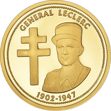 France, Medal, Général Leclerc, History, Proof, MS(65-70), Gold