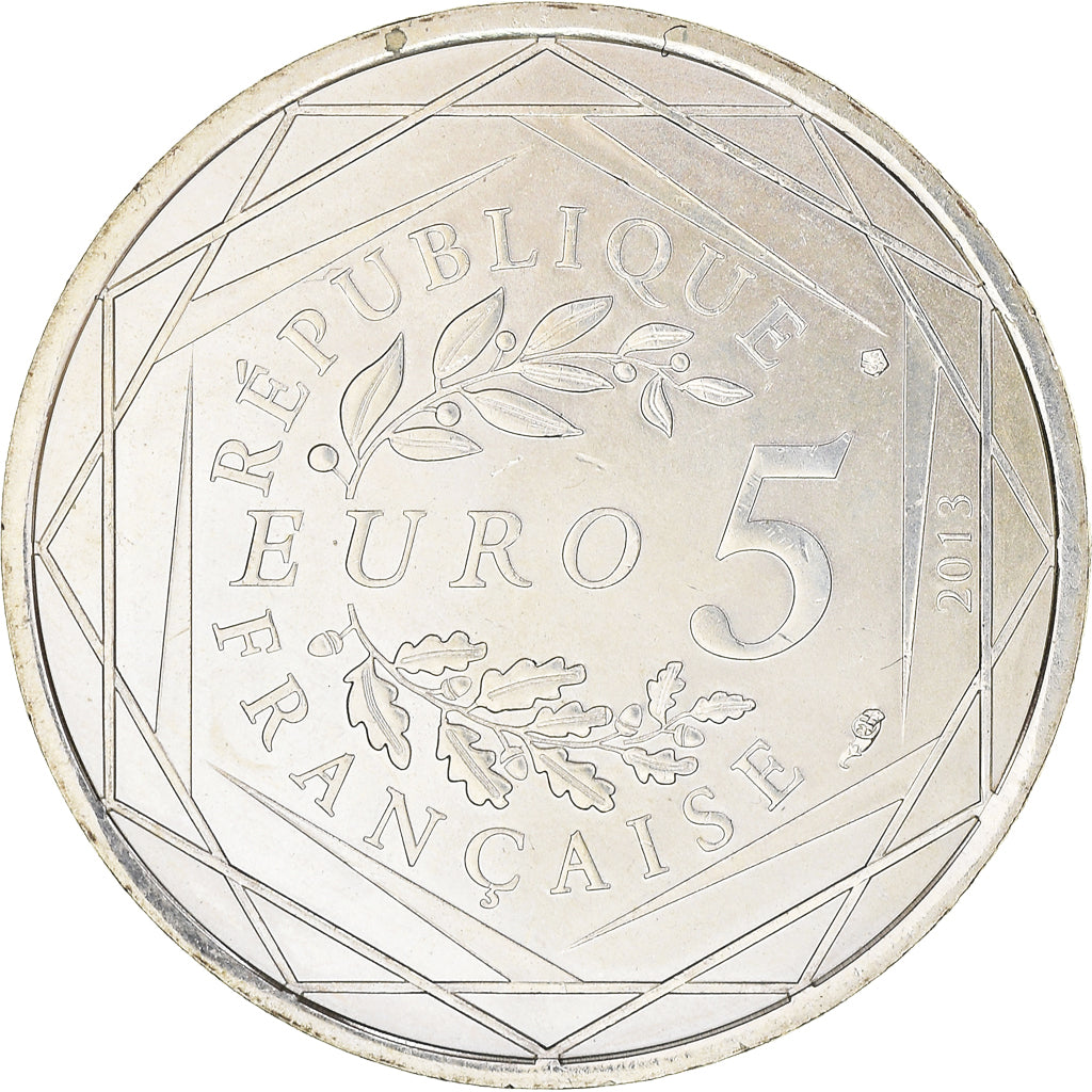 France, 5 Euro, Liberté, 2013, MS(60-62), Silver, Gadoury:EU645