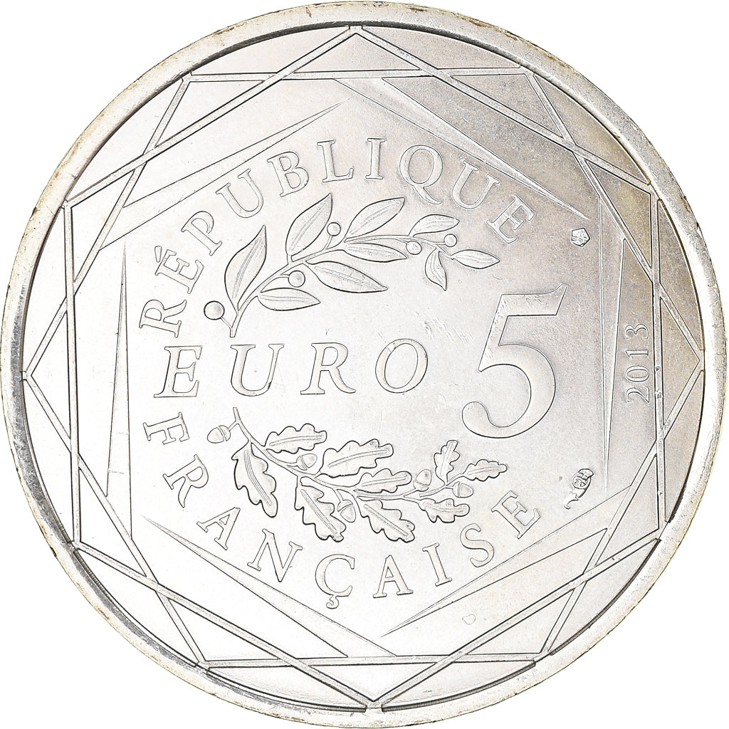 France, 5 Euro, Egalité, 2013, MS(60-62), Silver, Gadoury:EU646
