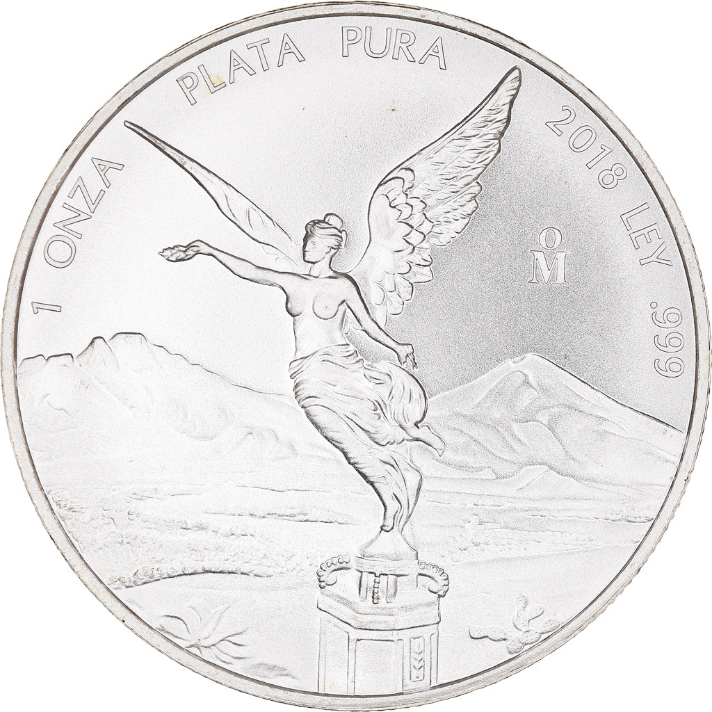 Coin, Mexico, Libertad, 1 Onza, 2018, Bullion, MS(65-70), Silver