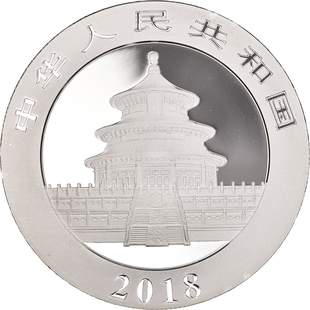 Moneda, China, Panda, 10 Yüan, 2018, Bullion, FDC, Plata