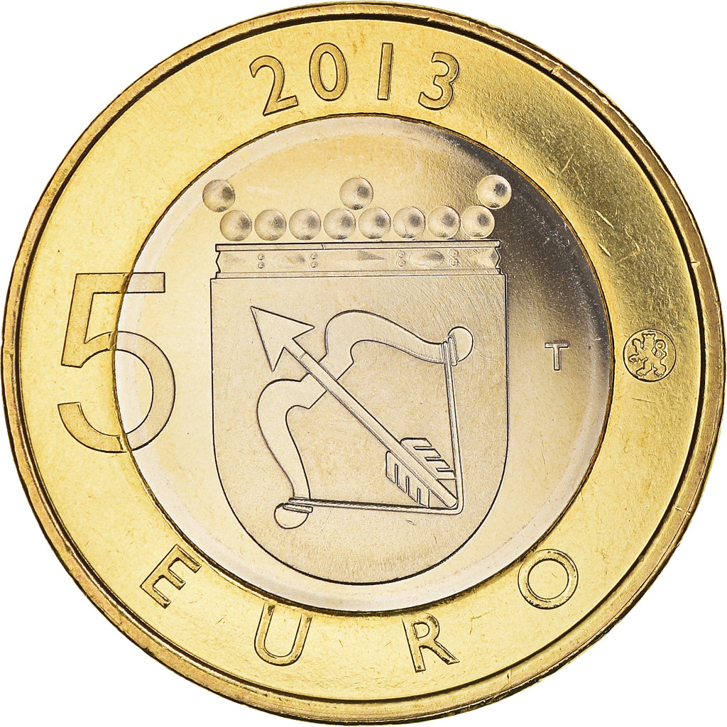 Finland, 5 Euro, St. Olaf Castle, 2013, MS(64), Bi-Metallic, KM:199