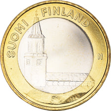 Finland, 5 Euro, Proper, Turku Cathedral, 2013, MS(64), Bi-Metallic, KM:213
