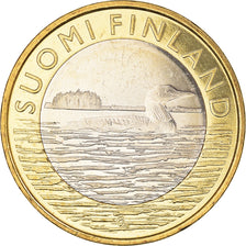 Finland, 5 Euro, Animals of the Provinces - Savonia, 2014, MS(64), Bi-Metallic