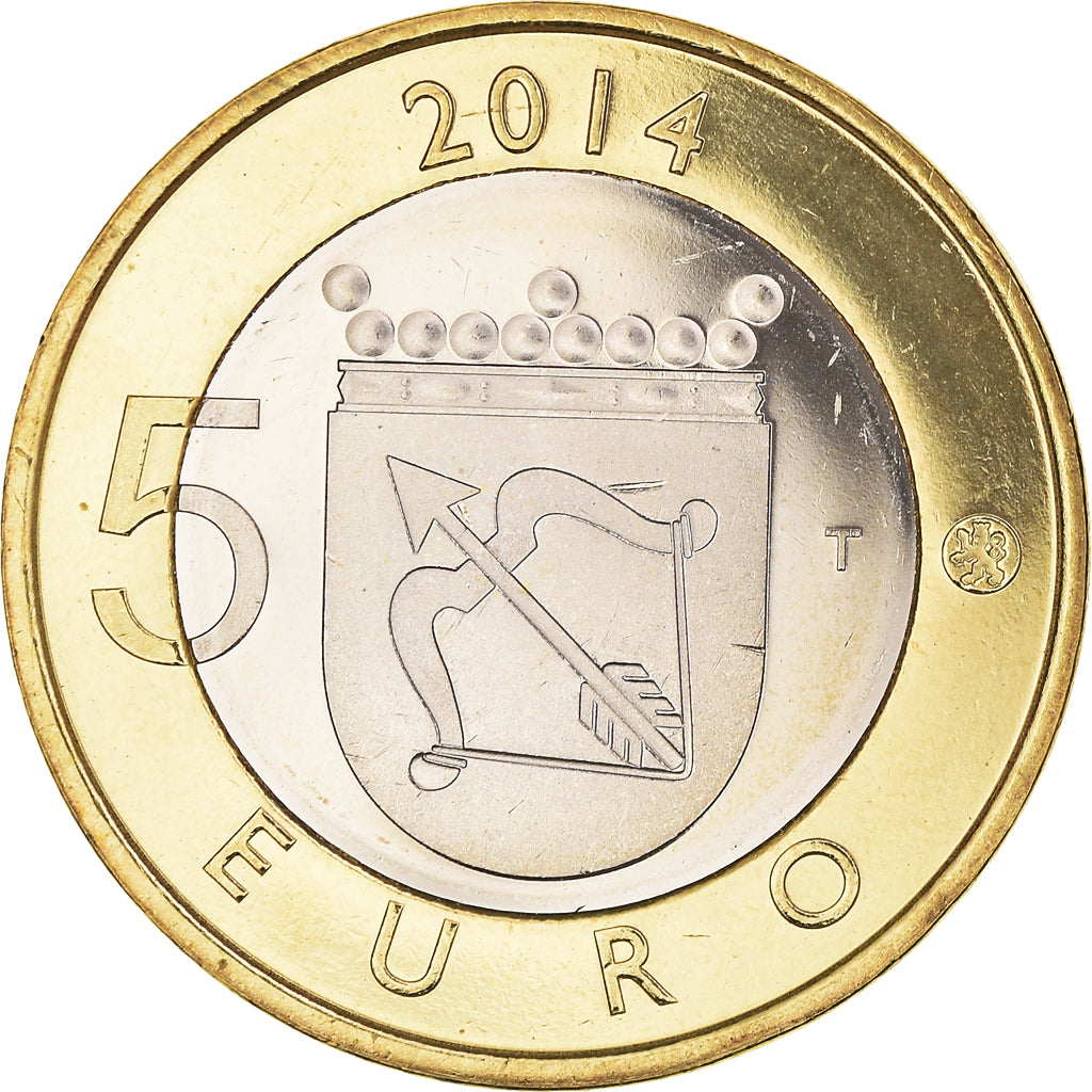 Finland, 5 Euro, Animals of the Provinces - Savonia, 2014, MS(64), Bi-Metallic