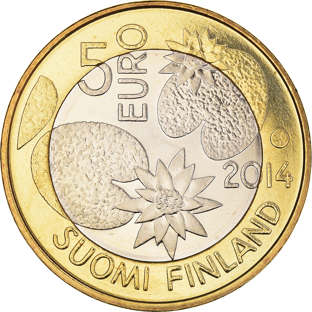 Finland, 5 Euro, Nordic Nature Series - Wilderness, 2014, MS(64), Bi-Metallic