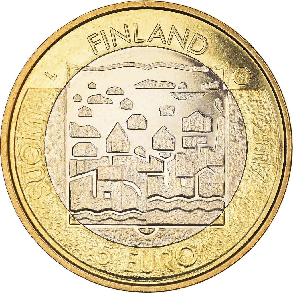 Finland, 5 Euro, Juho Kusti Paasikivi, 2017, MS(64), Bi-Metallic