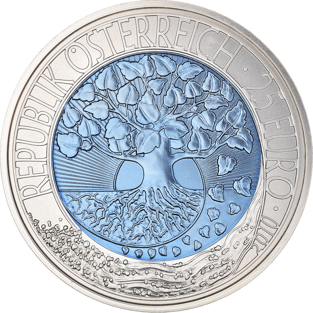 Austria, 25 Euro, Renewable Energy, 2010, Vienna, MS(65-70), Bi-Metallic