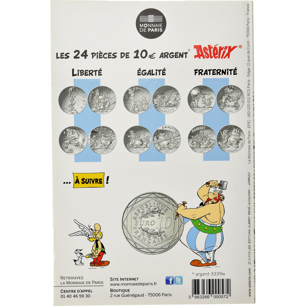 France, Monnaie de Paris, 10 Euro, Astérix Fraternité (Astérix en Hispanie)