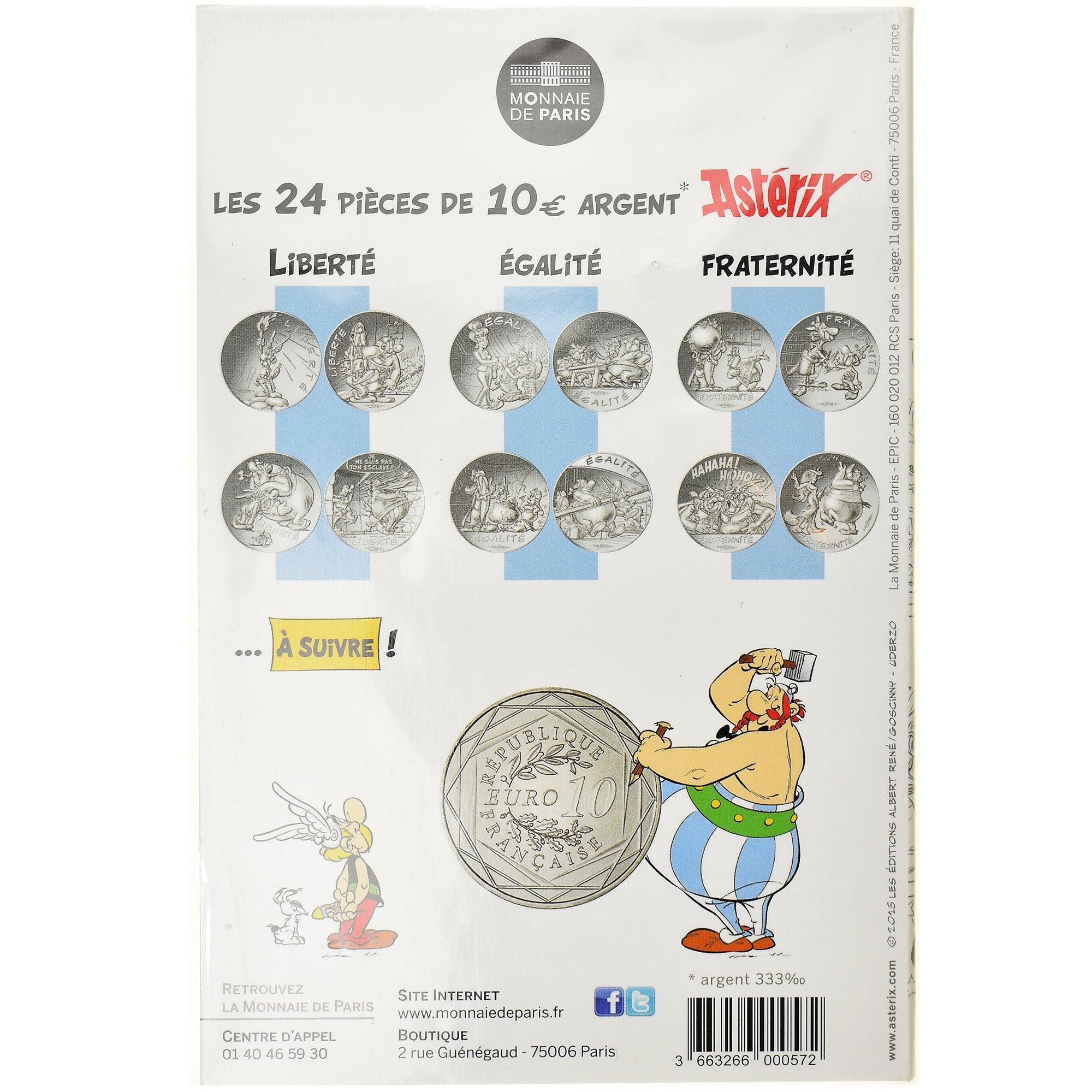 Frankreich, Monnaie de Paris, 10 Euro, Astérix Égalité (Le devin -