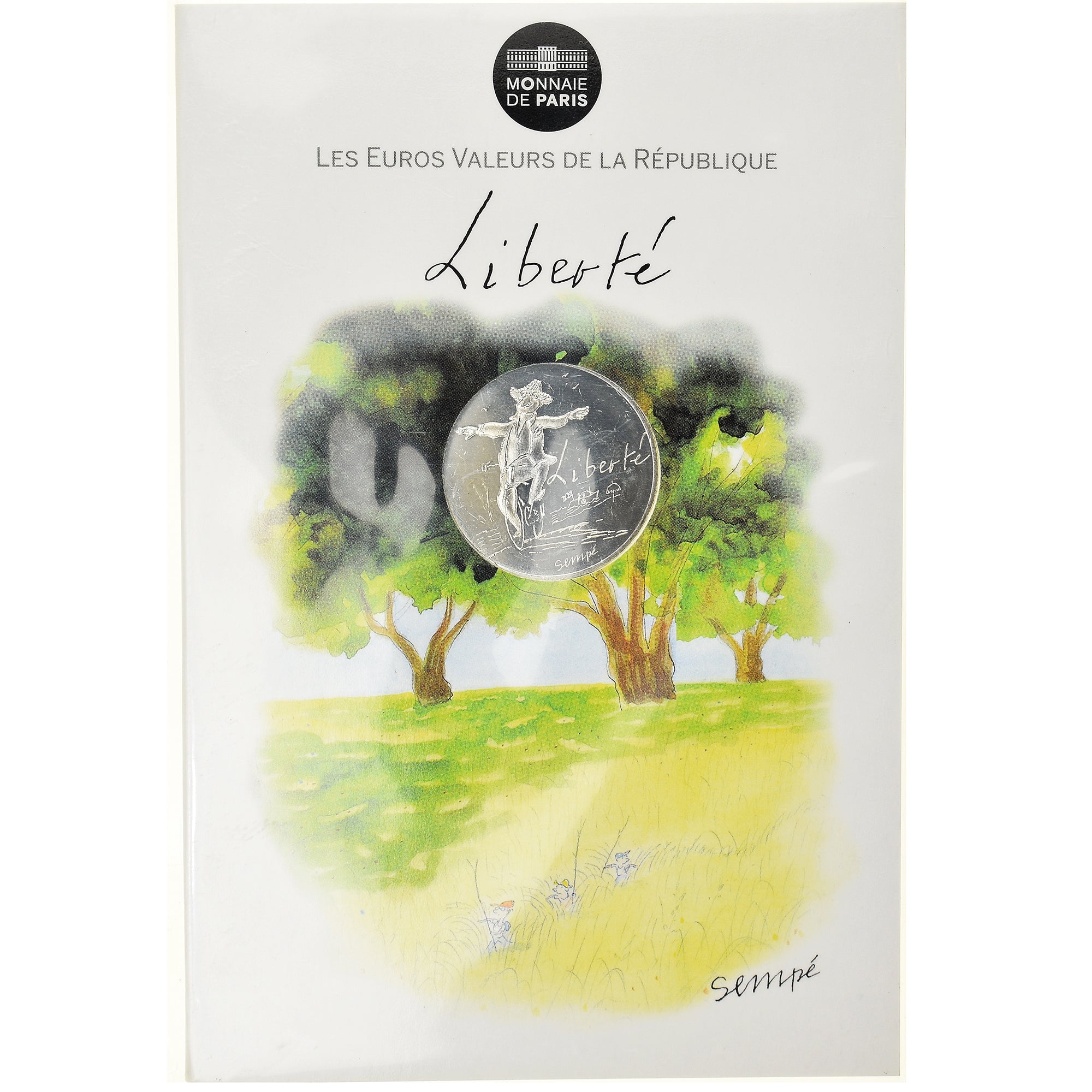 Francja, 10 Euro, Monnaie de Paris, Sempé - Été - Liberté, 2014, Paris