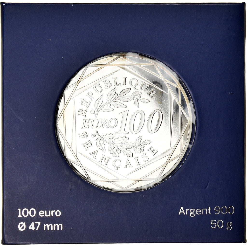 France, Monnaie de Paris, 100 Euro, Coq, 2016, Paris, FDC, Argent