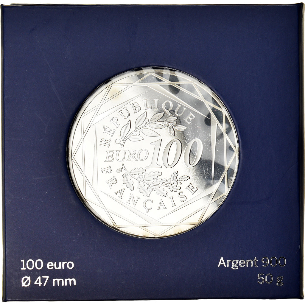 Francia, Monnaie de Paris, 100 Euro, Auguste Rodin, 2017, Paris, FDC, Argento